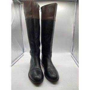 LAUREN by Ralph Lauren Womens Size 7B Leather Brown Knee High Boots